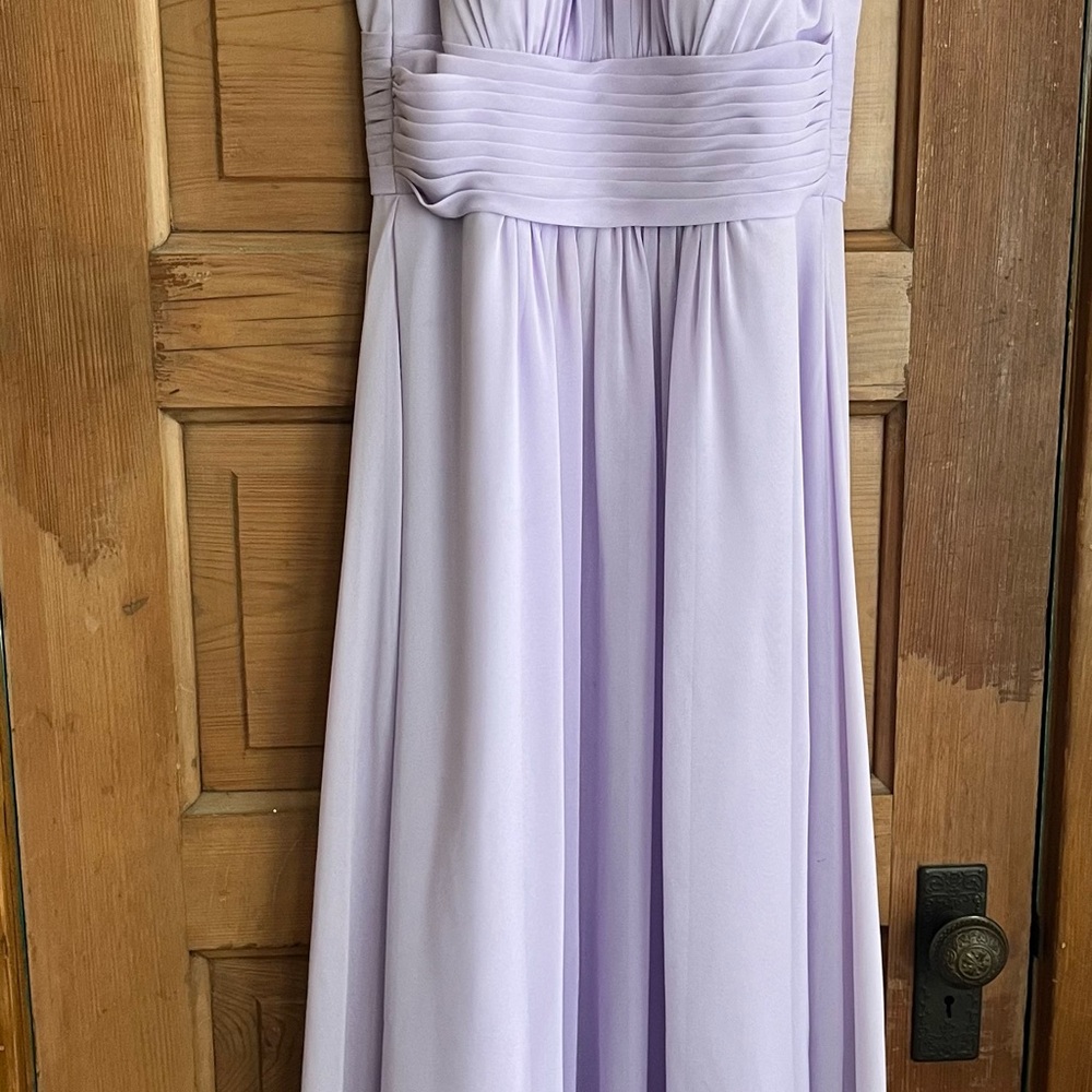 Lavender Halter Chiffon Bridesmaid Dress